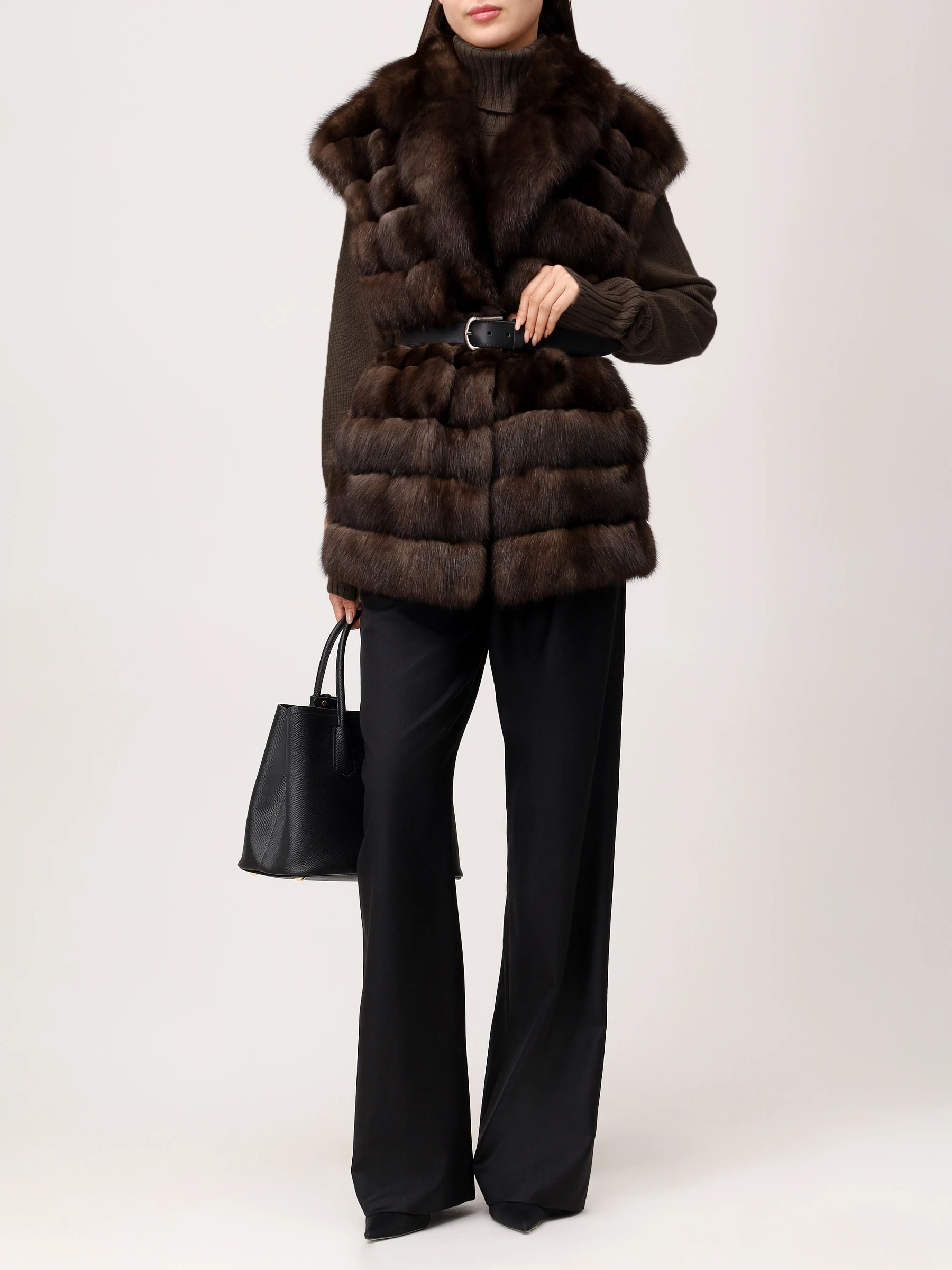 Жилет «Джина» из меха соболя