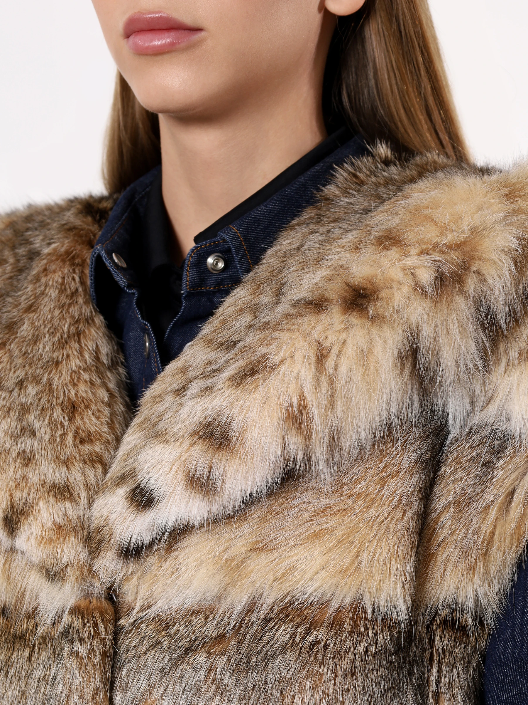 Жилет «Жаклин» из меха рыси