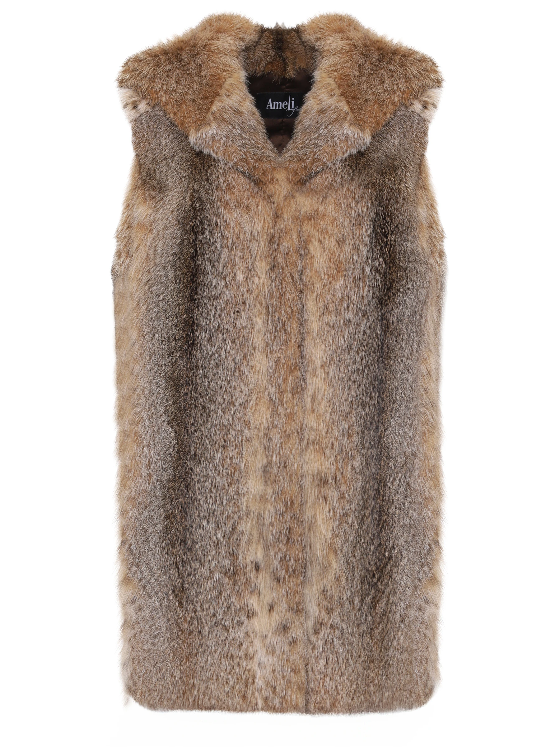 Жилет «Анета» из меха рыси