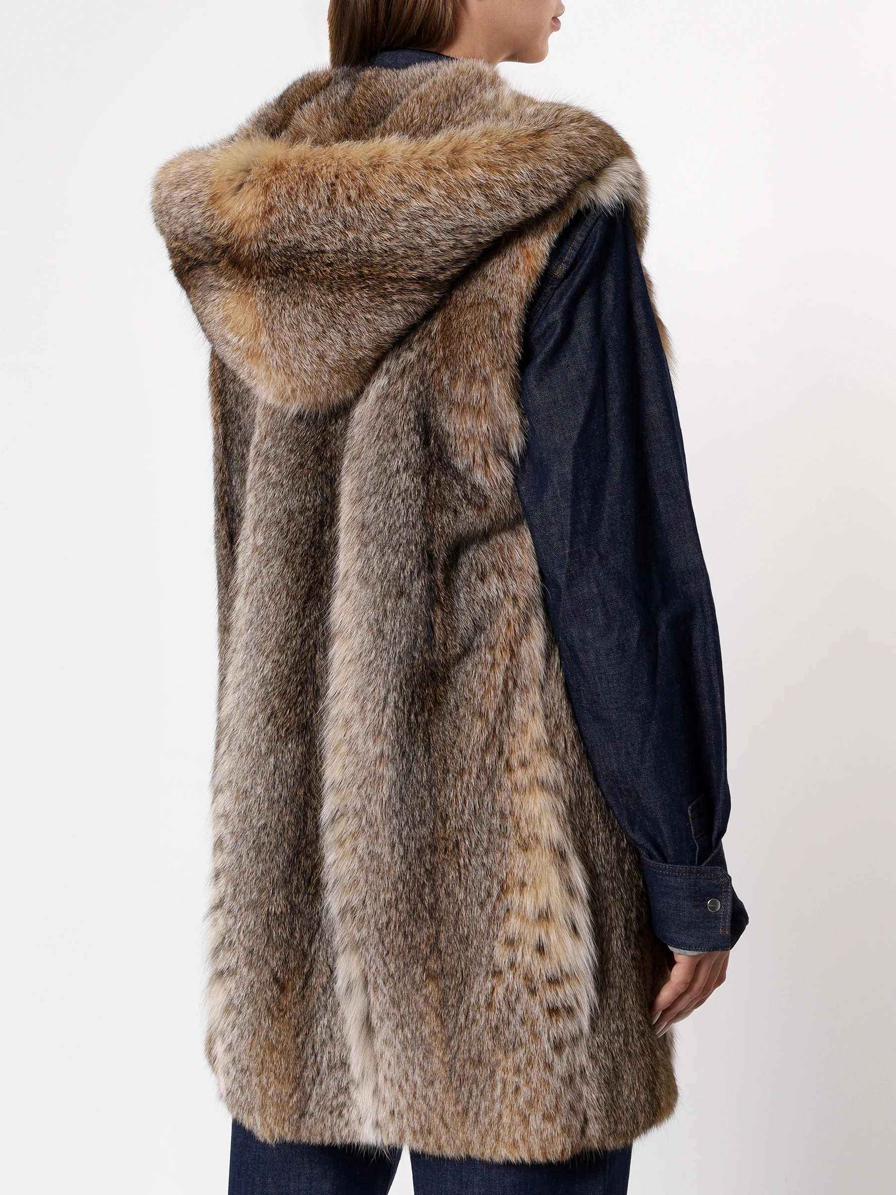 Жилет «Анета» из меха рыси