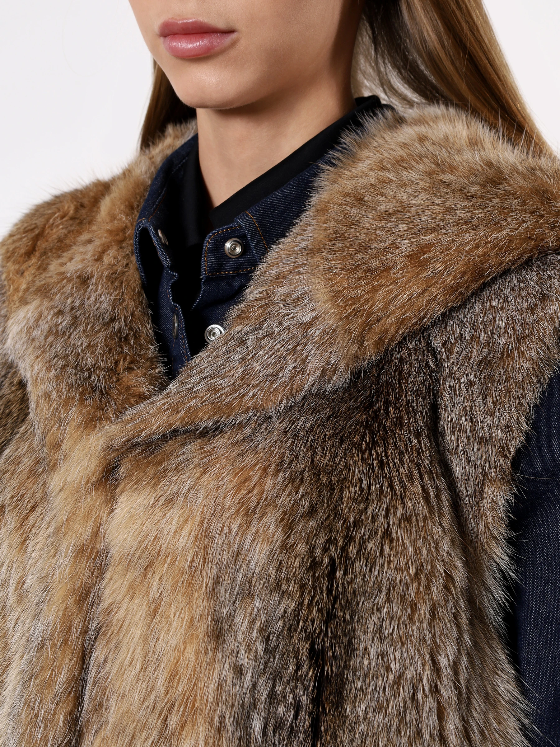 Жилет «Анета» из меха рыси