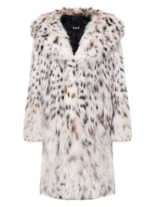 Шуба из меха рыси AMELI