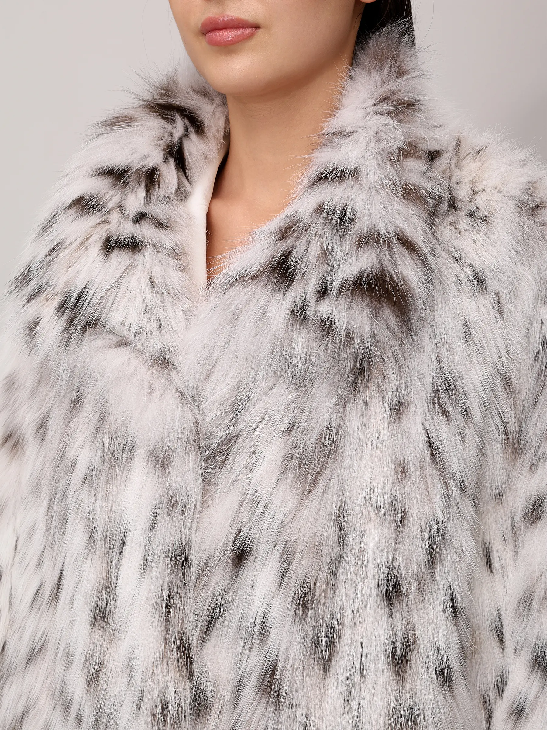 Шуба из меха рыси