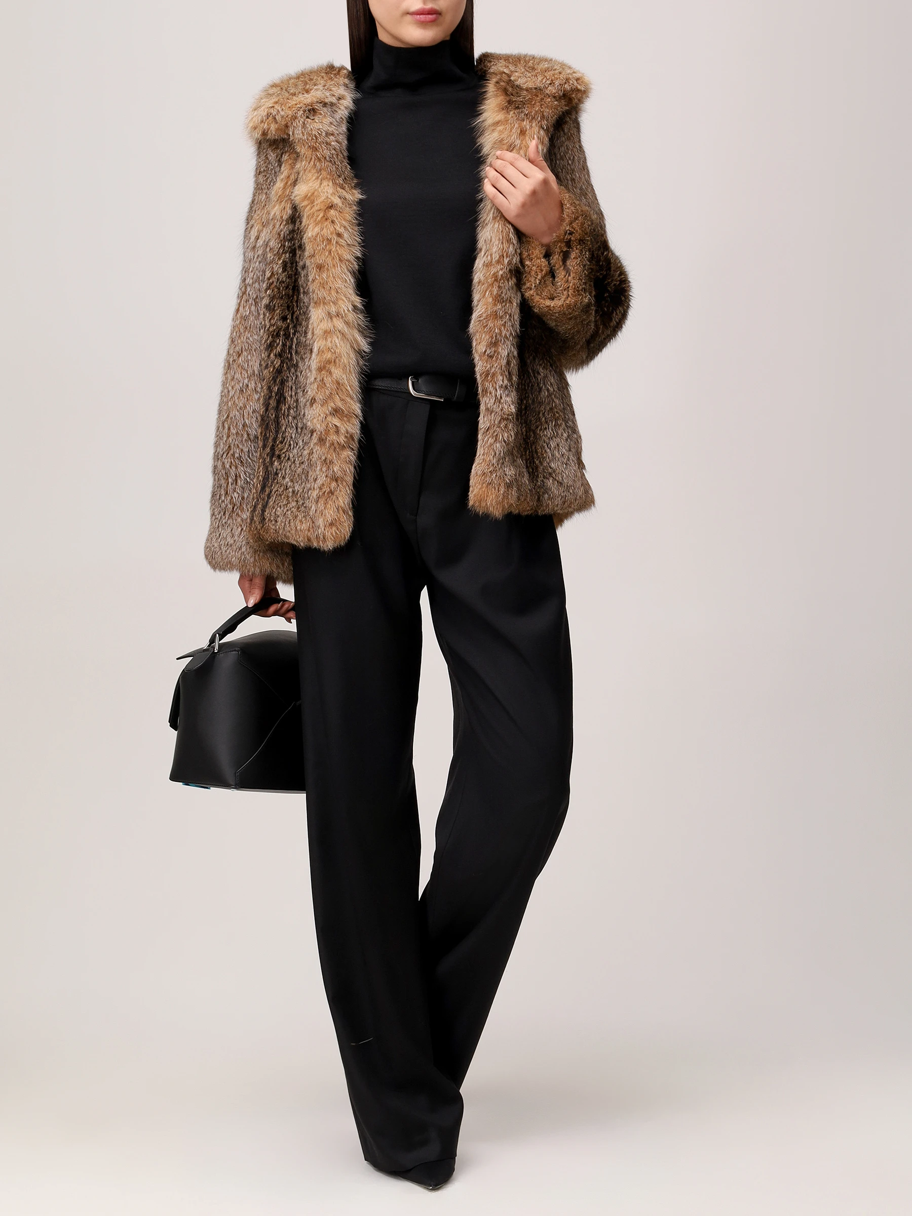 Полушубок «Алана» из меха рыси