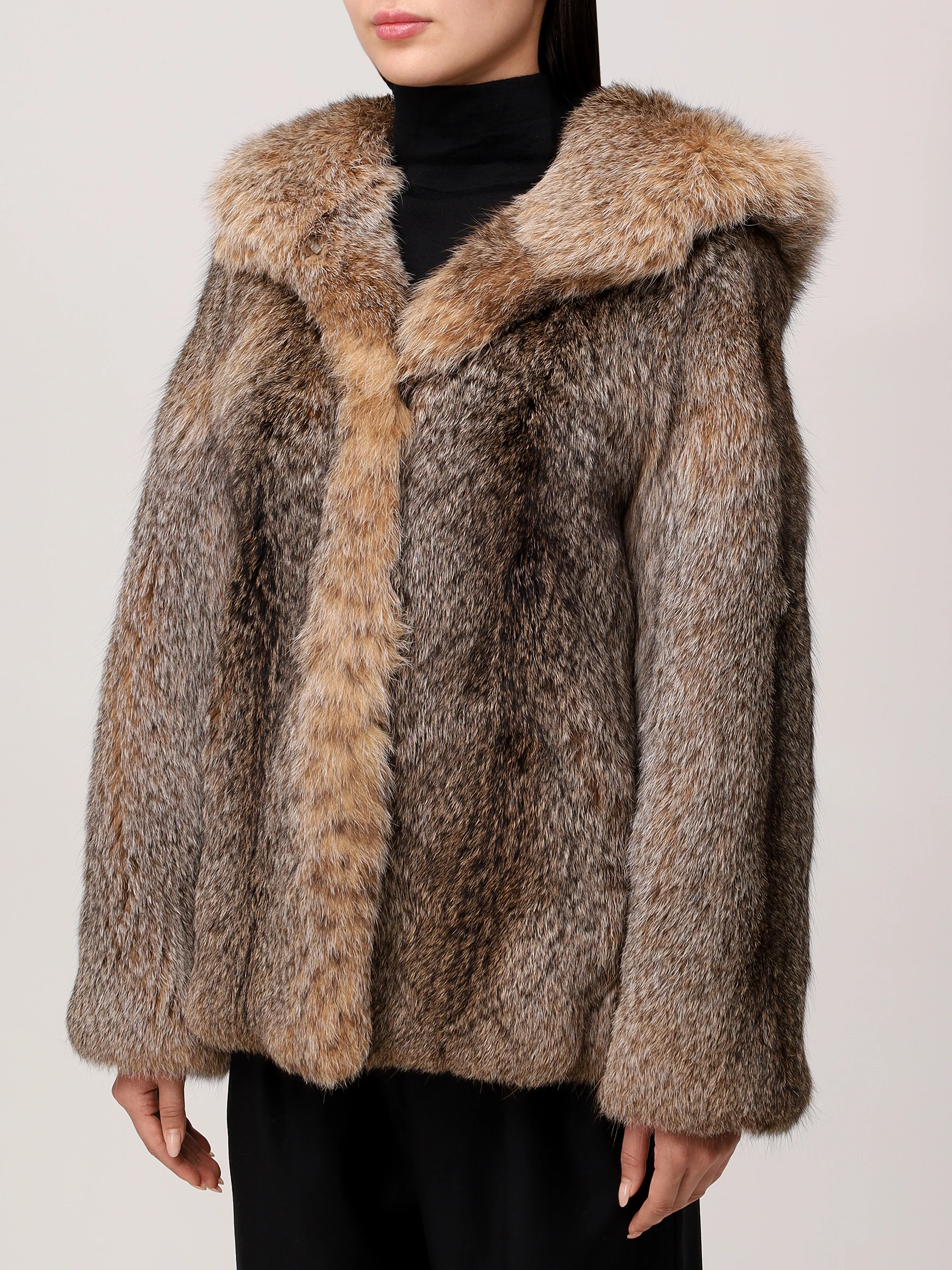 Полушубок «Алана» из меха рыси