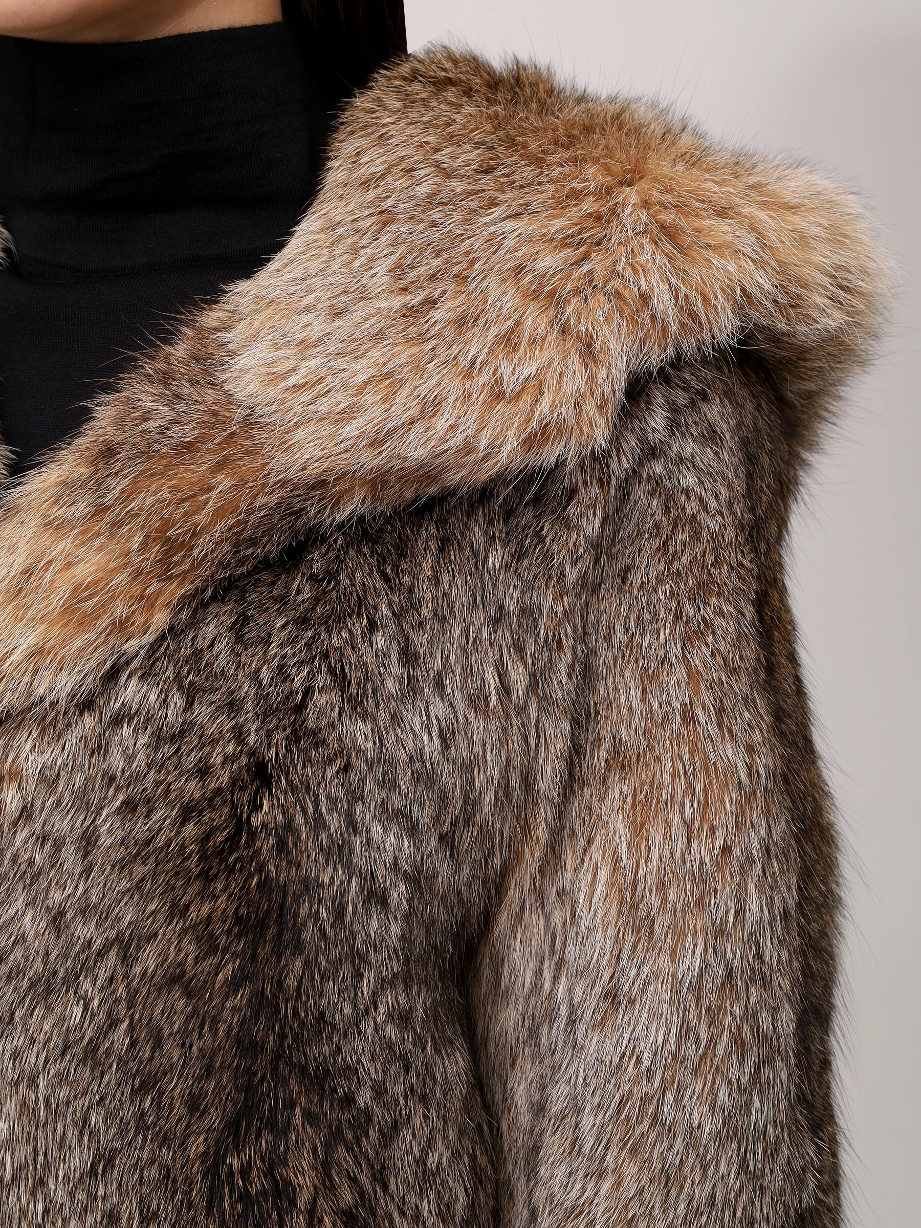 Полушубок «Алана» из меха рыси