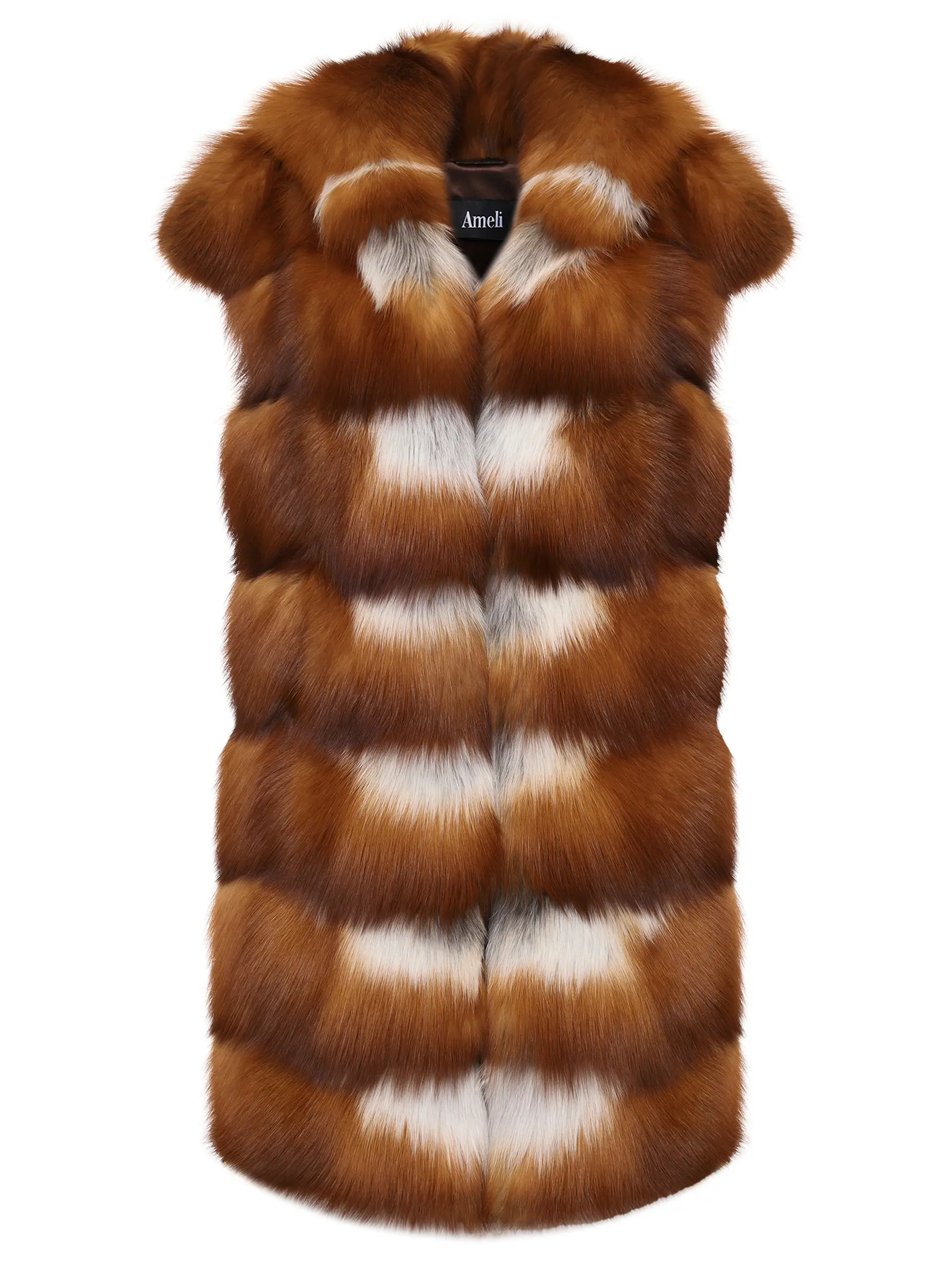 Жилет из меха лисицы