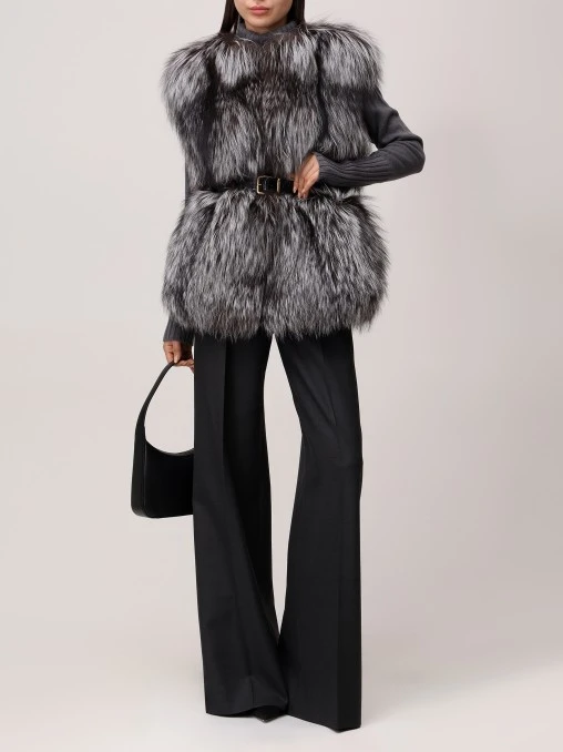 Жилет «Дафна» из меха лисы AMELI