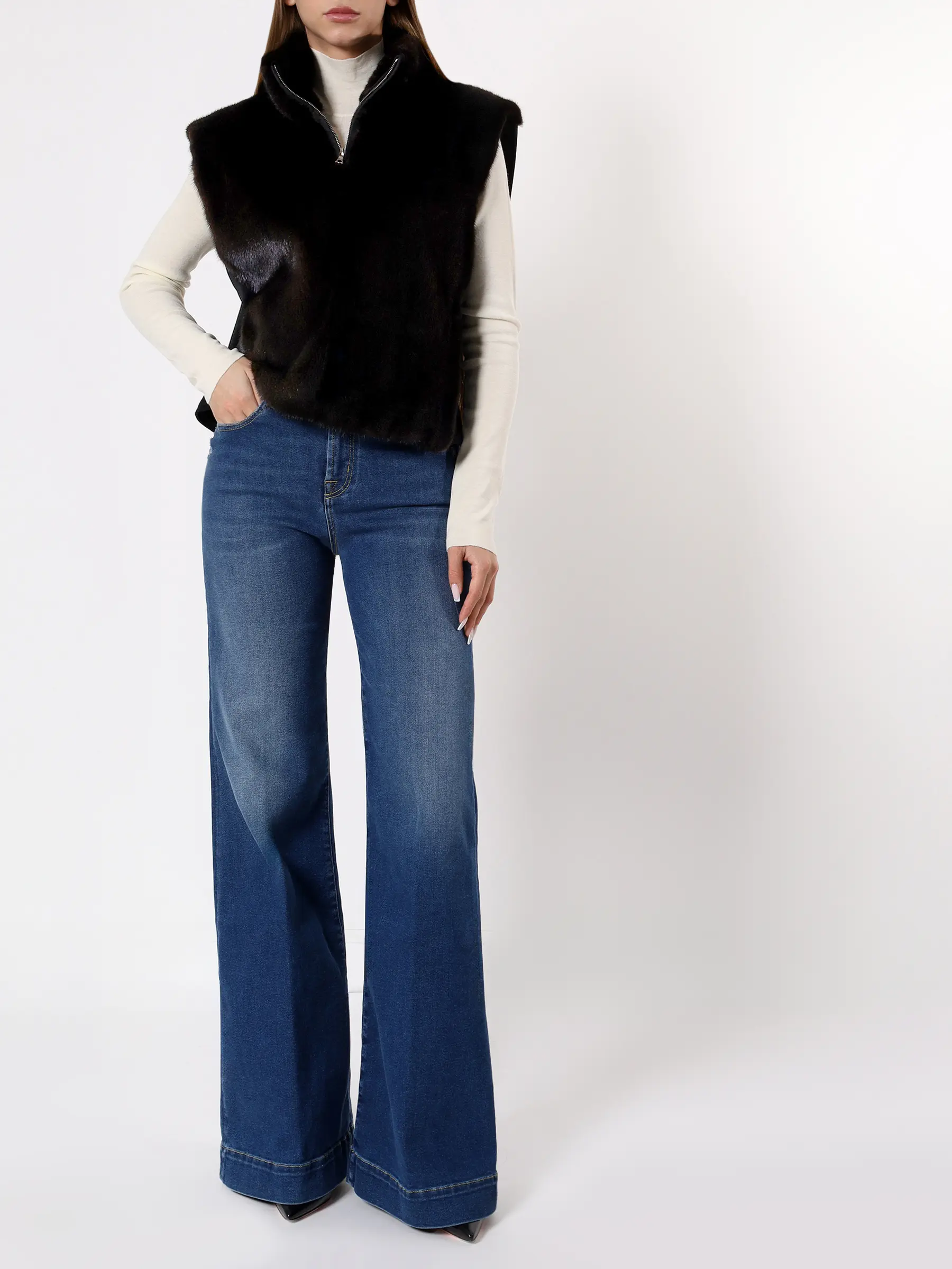 Накидка из меха норки