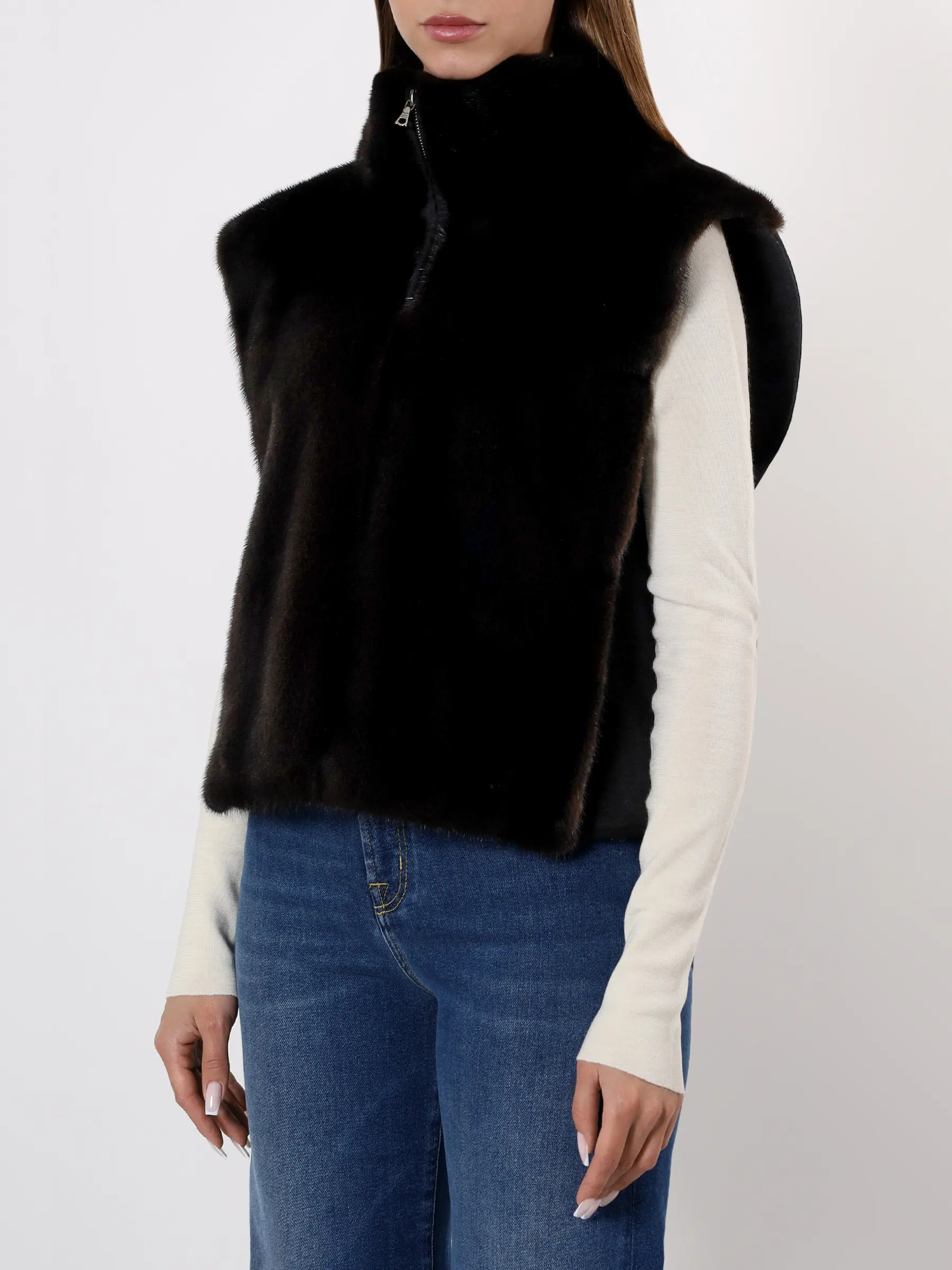 Накидка из меха норки