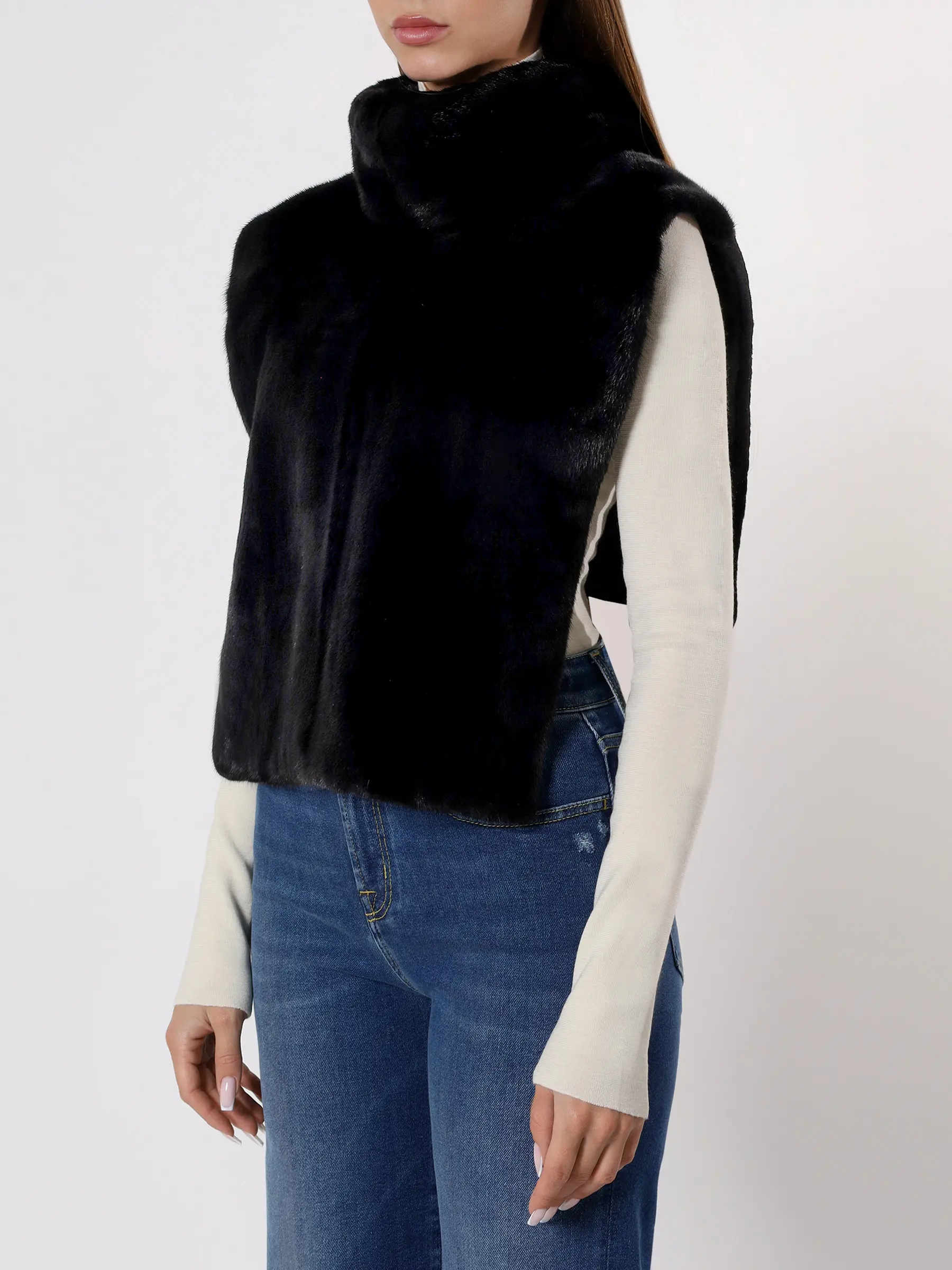 Накидка из меха норки