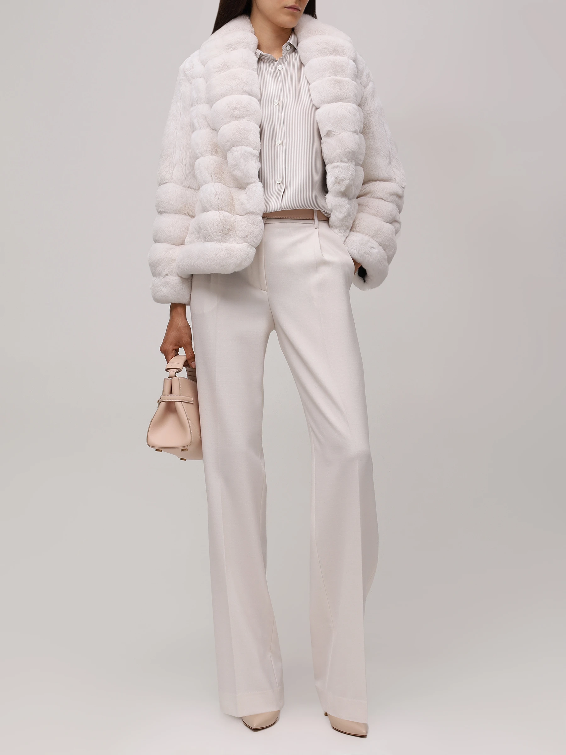 Полушубок «Катрина» из меха шиншиллы