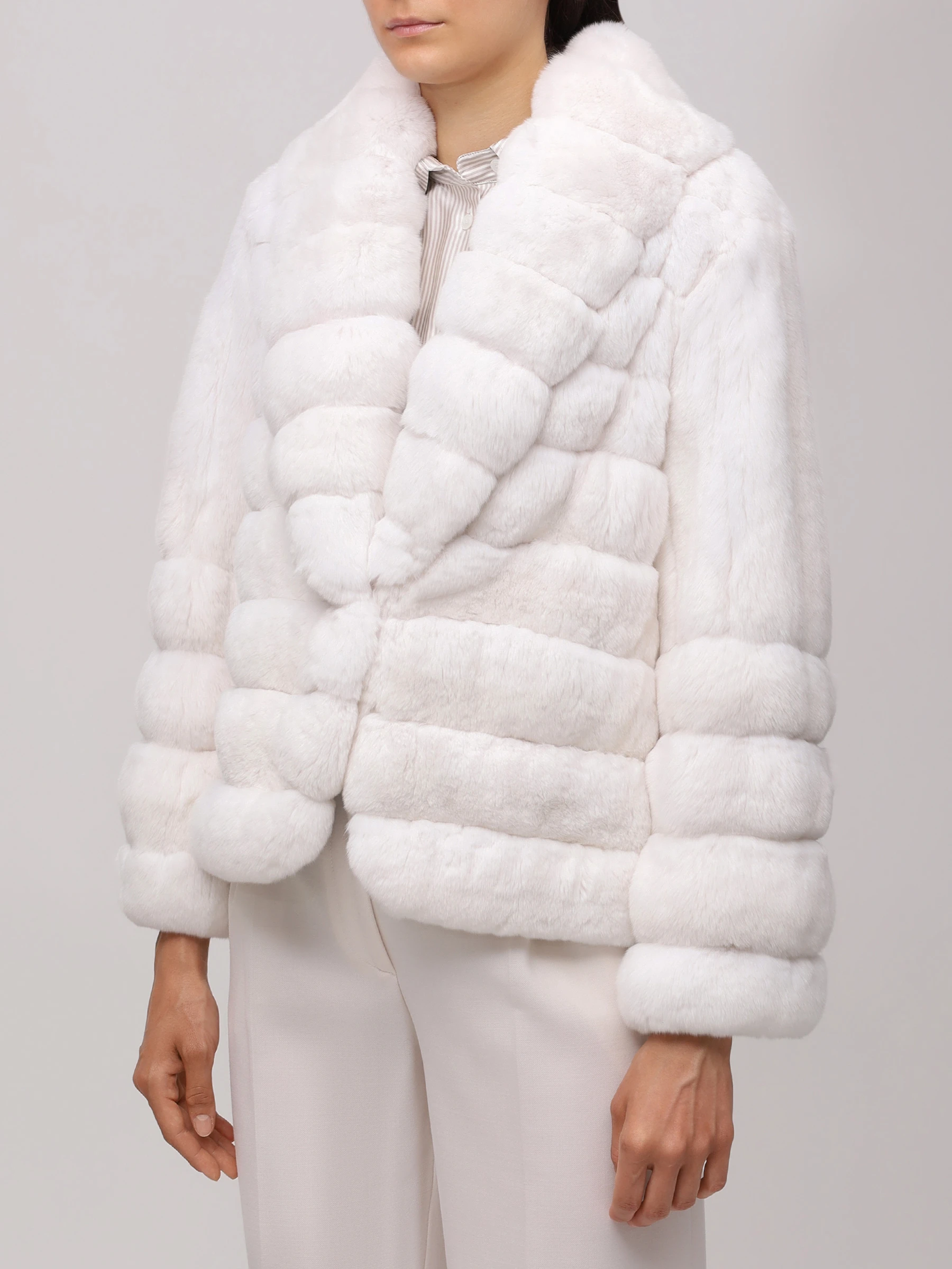 Полушубок «Катрина» из меха шиншиллы