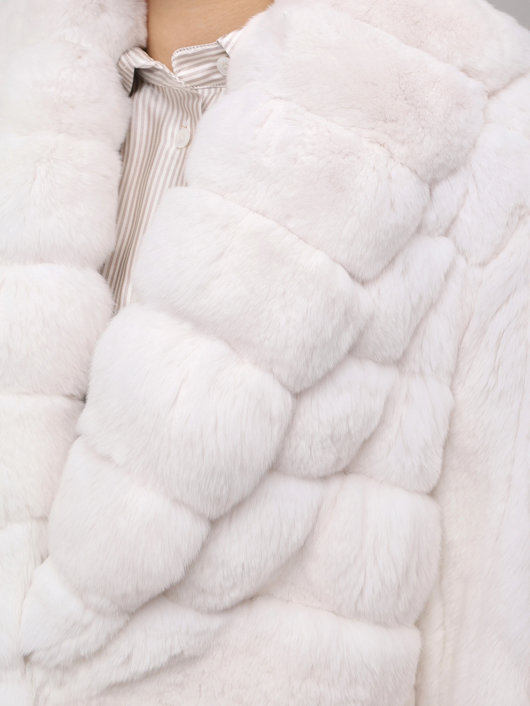 Полушубок «Катрина» из меха шиншиллы