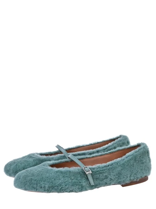 Балетки из меха SANTONI