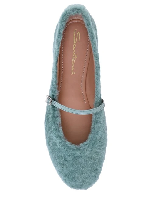Балетки из меха SANTONI