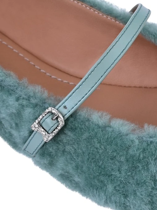 Балетки из меха SANTONI