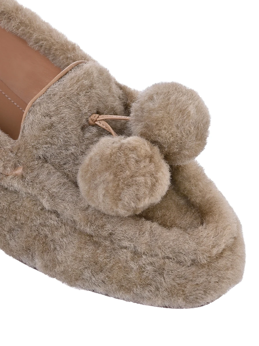 Лоферы из овчины