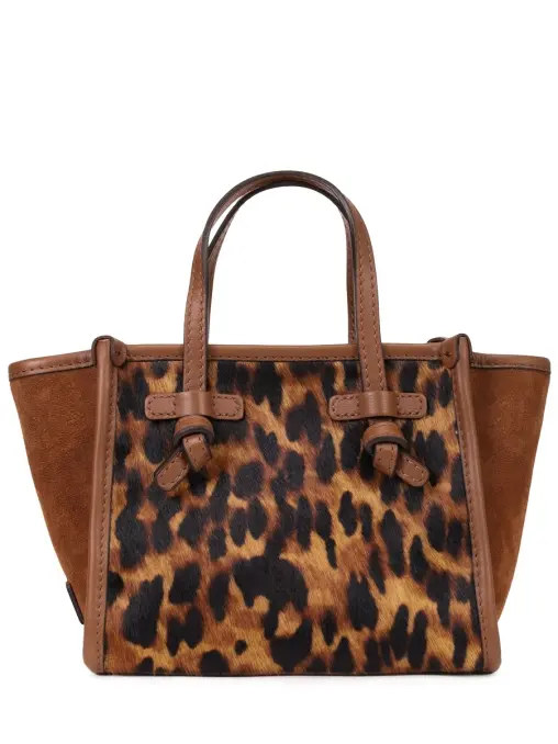 Сумка из замши и меха GIANNI CHIARINI