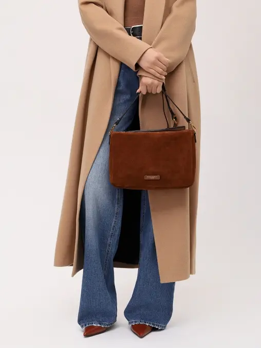 Сумка замшевая GIANNI CHIARINI