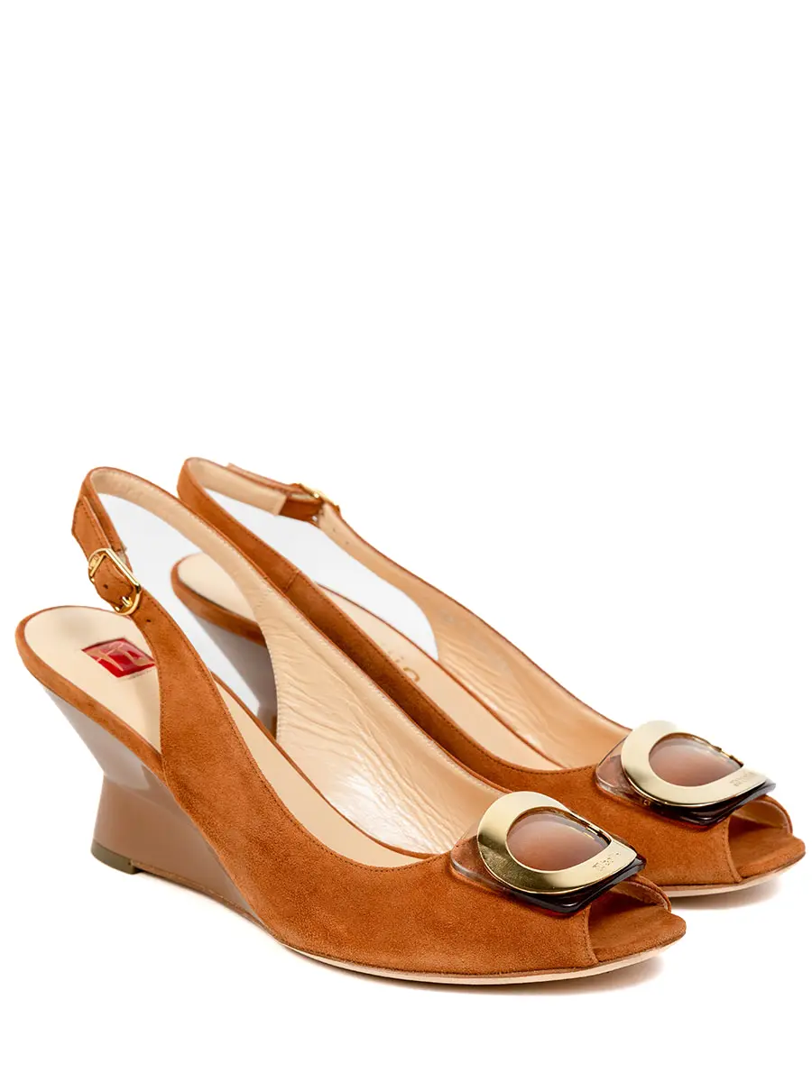 Босоножки замшевые