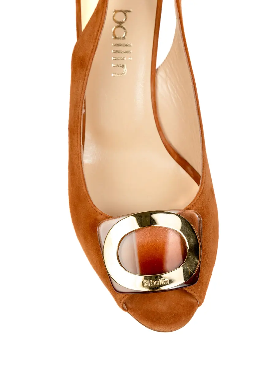 Босоножки замшевые