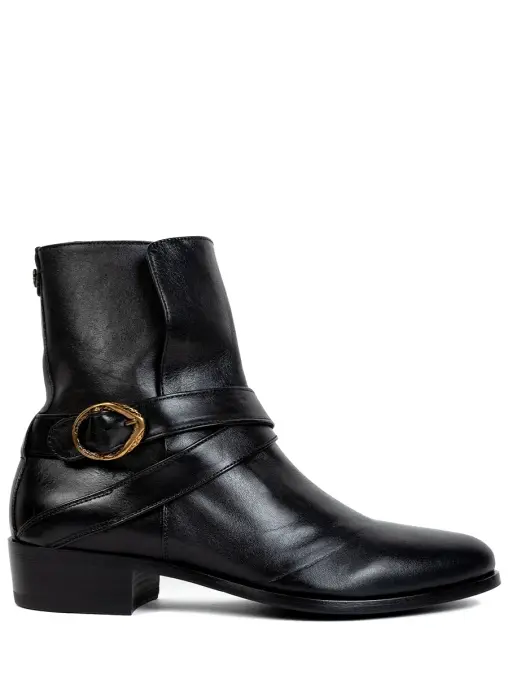 Ботинки кожаные ROBERTO CAVALLI