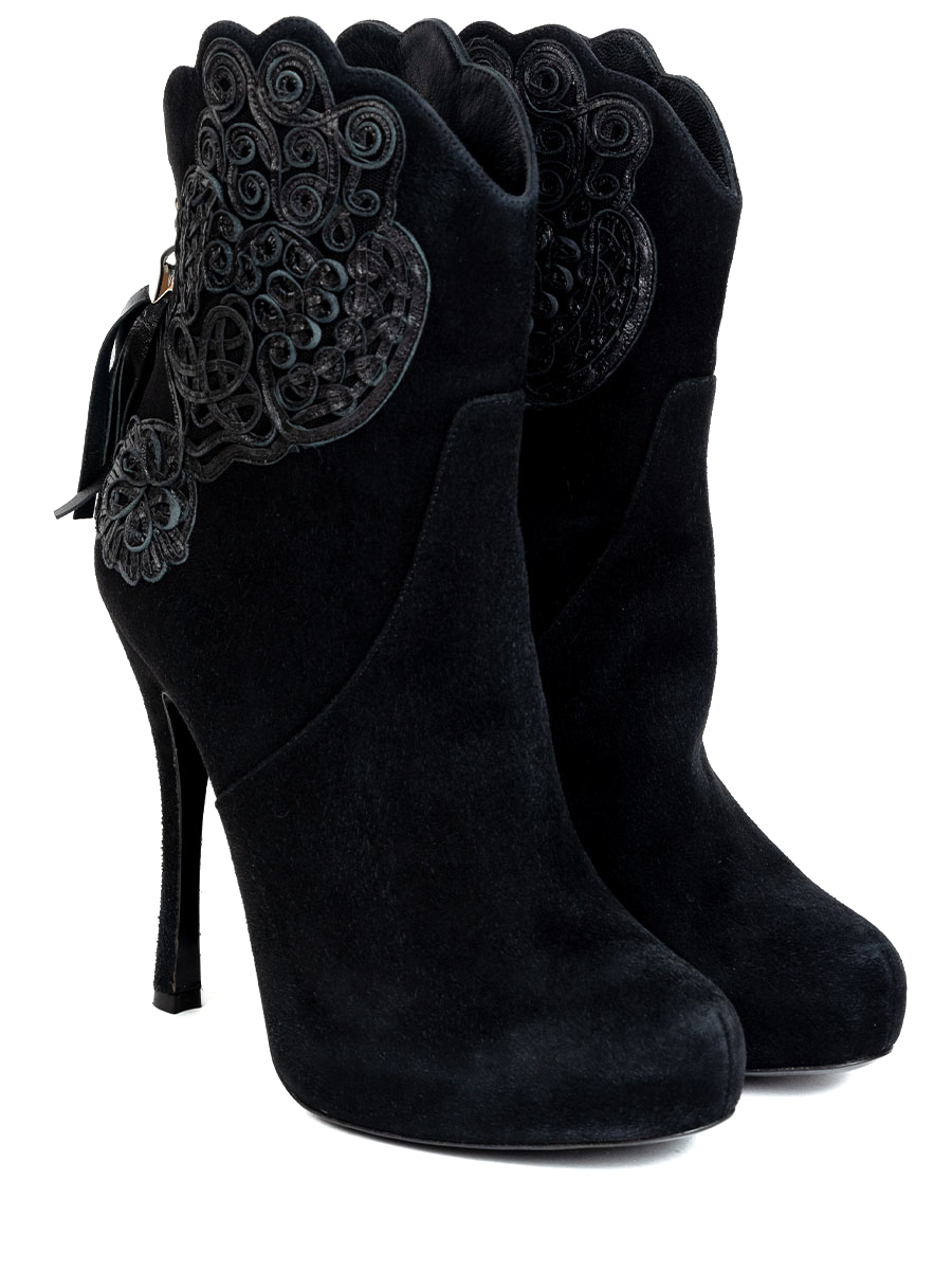 Ботильоны замшевые