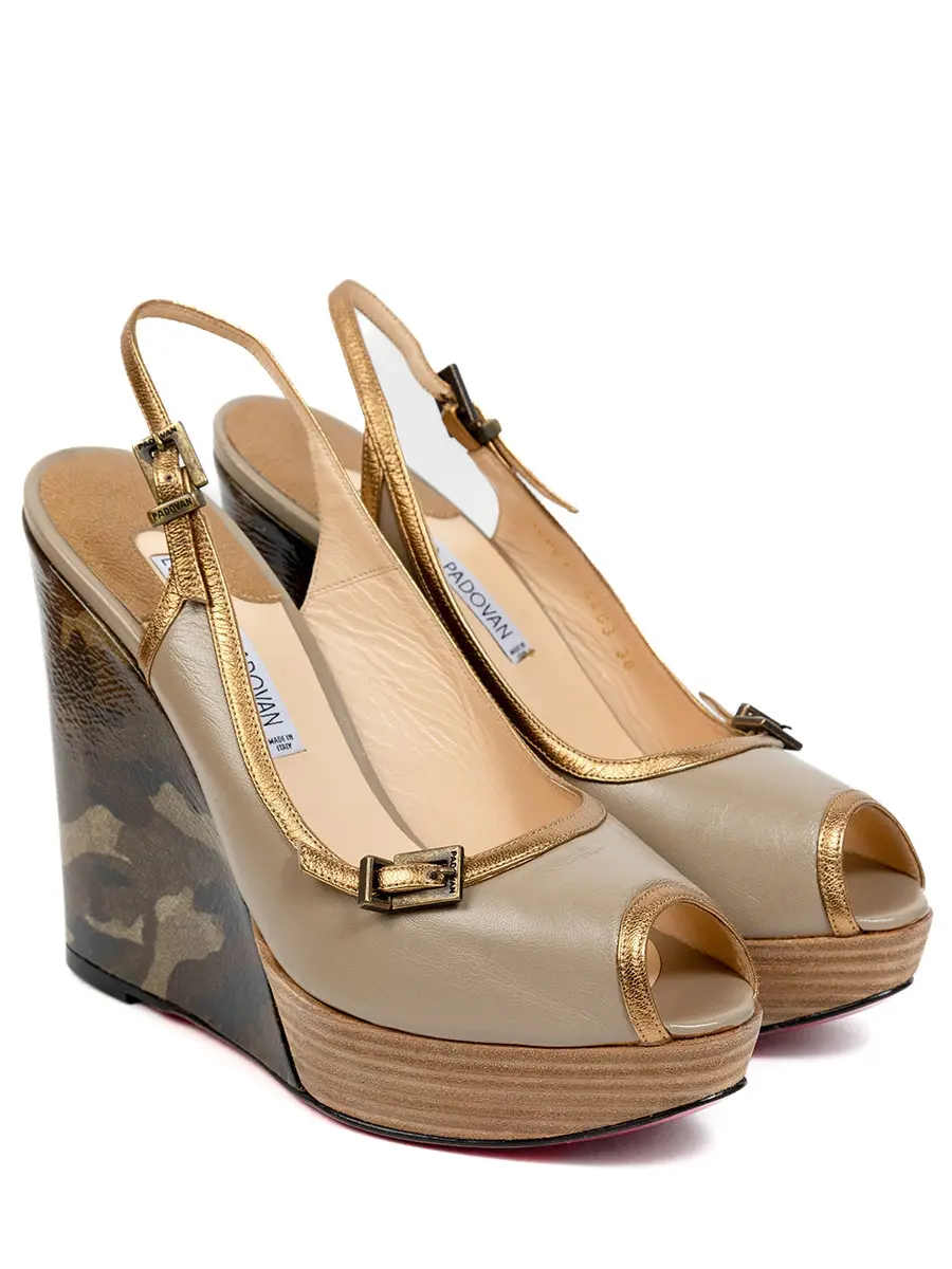 Босоножки кожаные