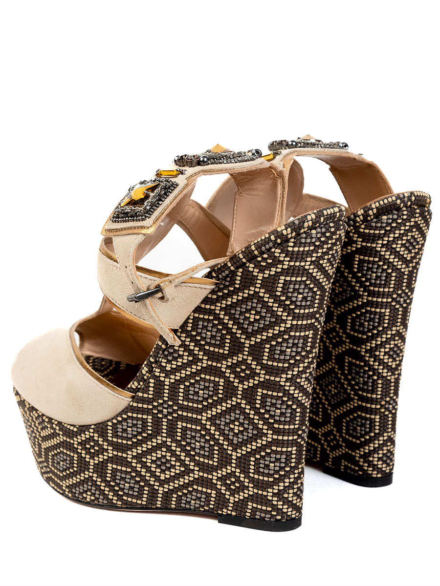 Босоножки замшевые