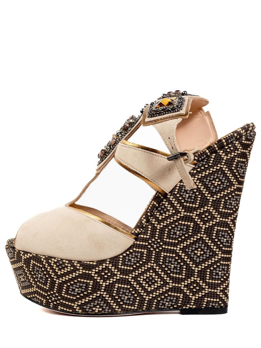 Босоножки замшевые