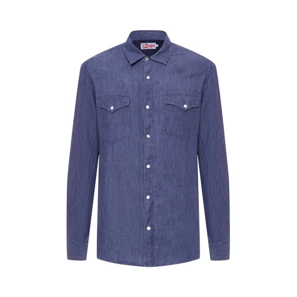 Рубашка Slim Fit льняная