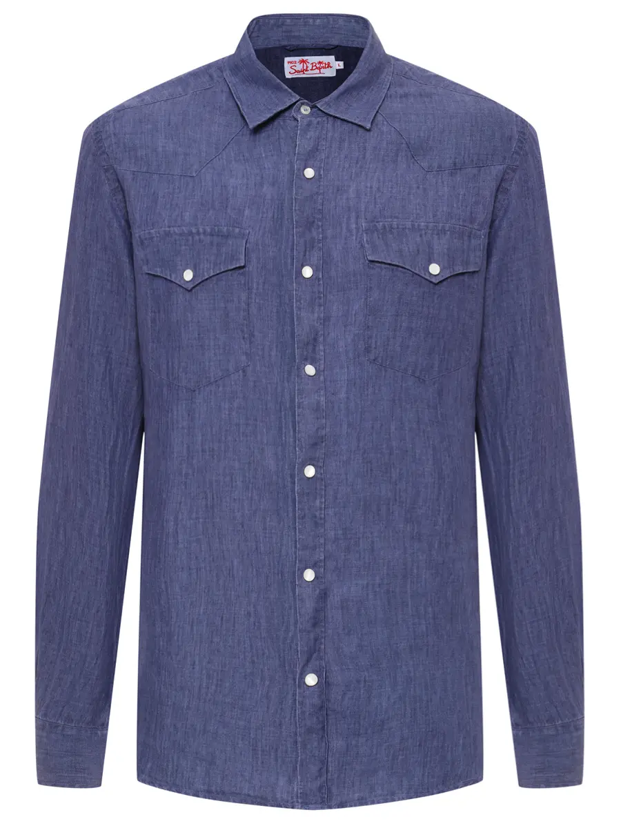 Рубашка Slim Fit льняная