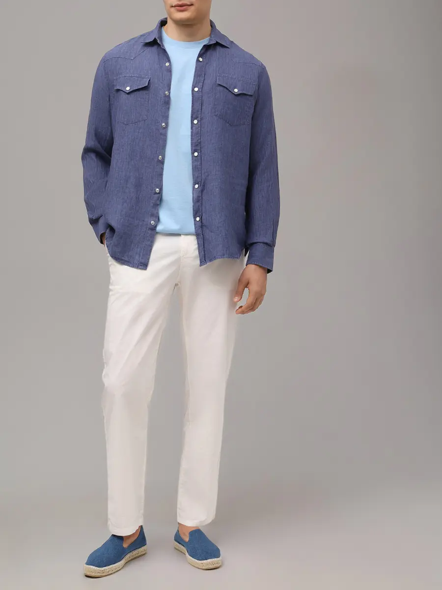 Рубашка Slim Fit льняная