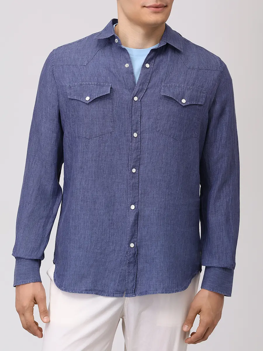 Рубашка Slim Fit льняная