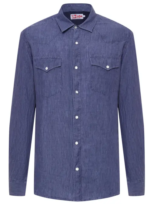 Рубашка Slim Fit льняная MC2 SAINT BARTH