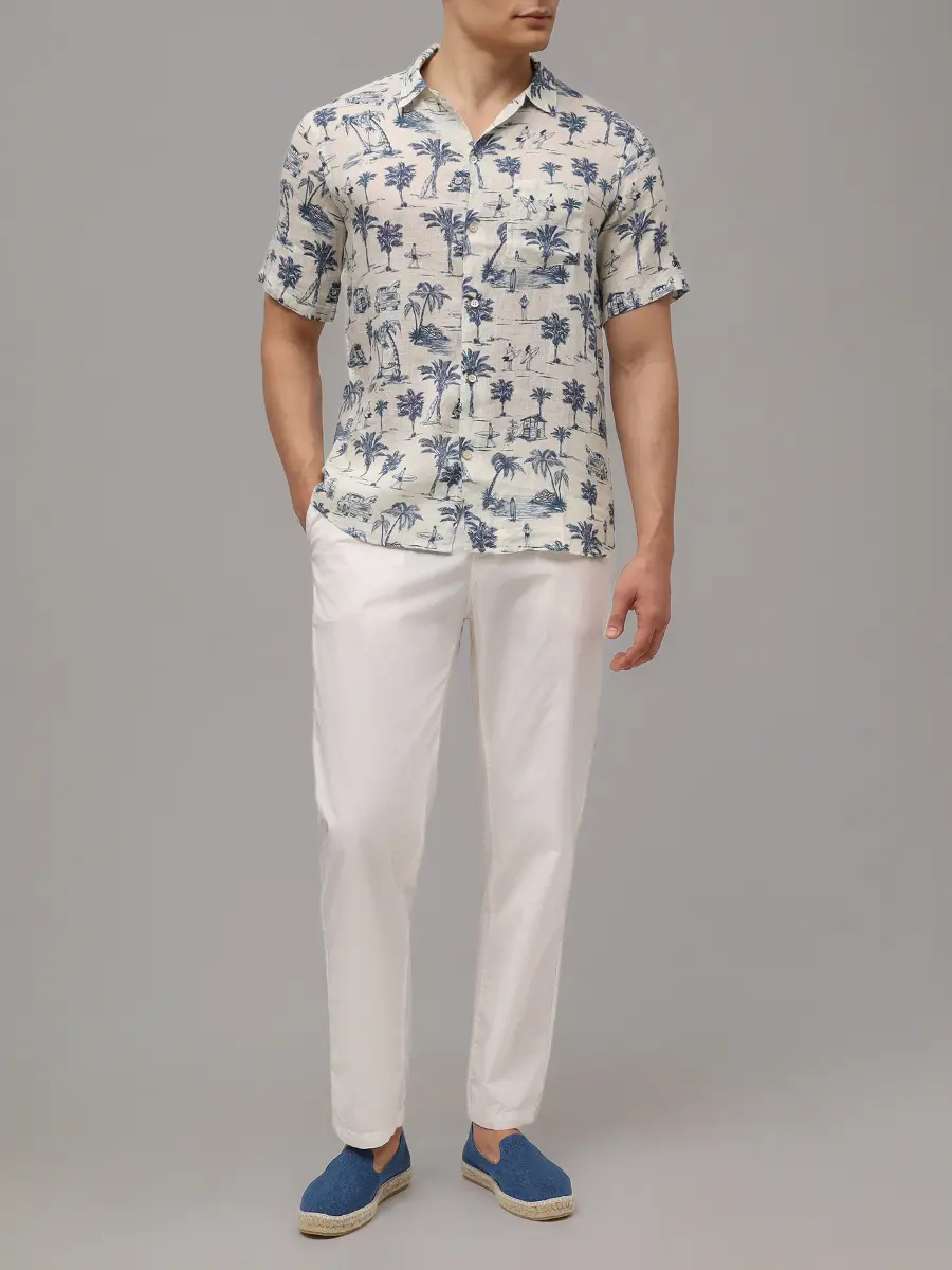 Рубашка Regular Fit льняная