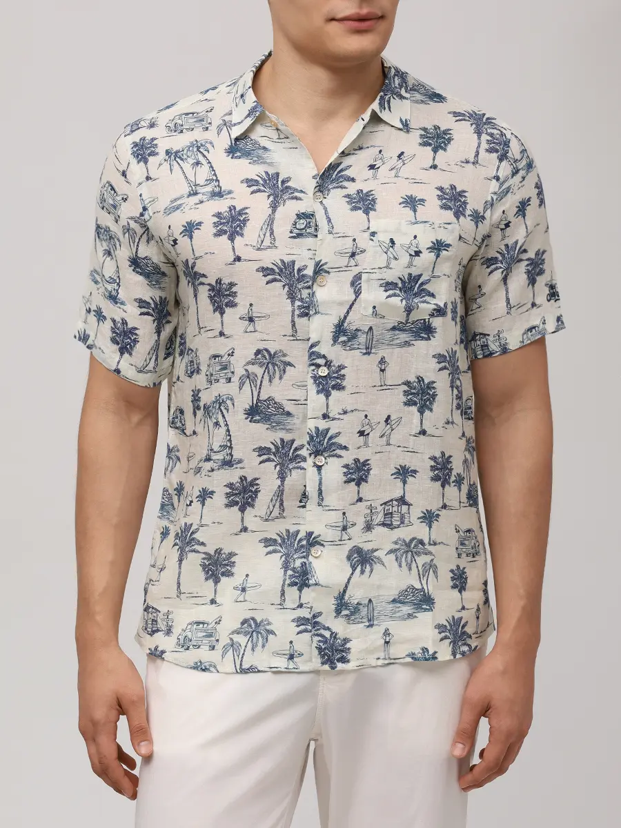 Рубашка Regular Fit льняная