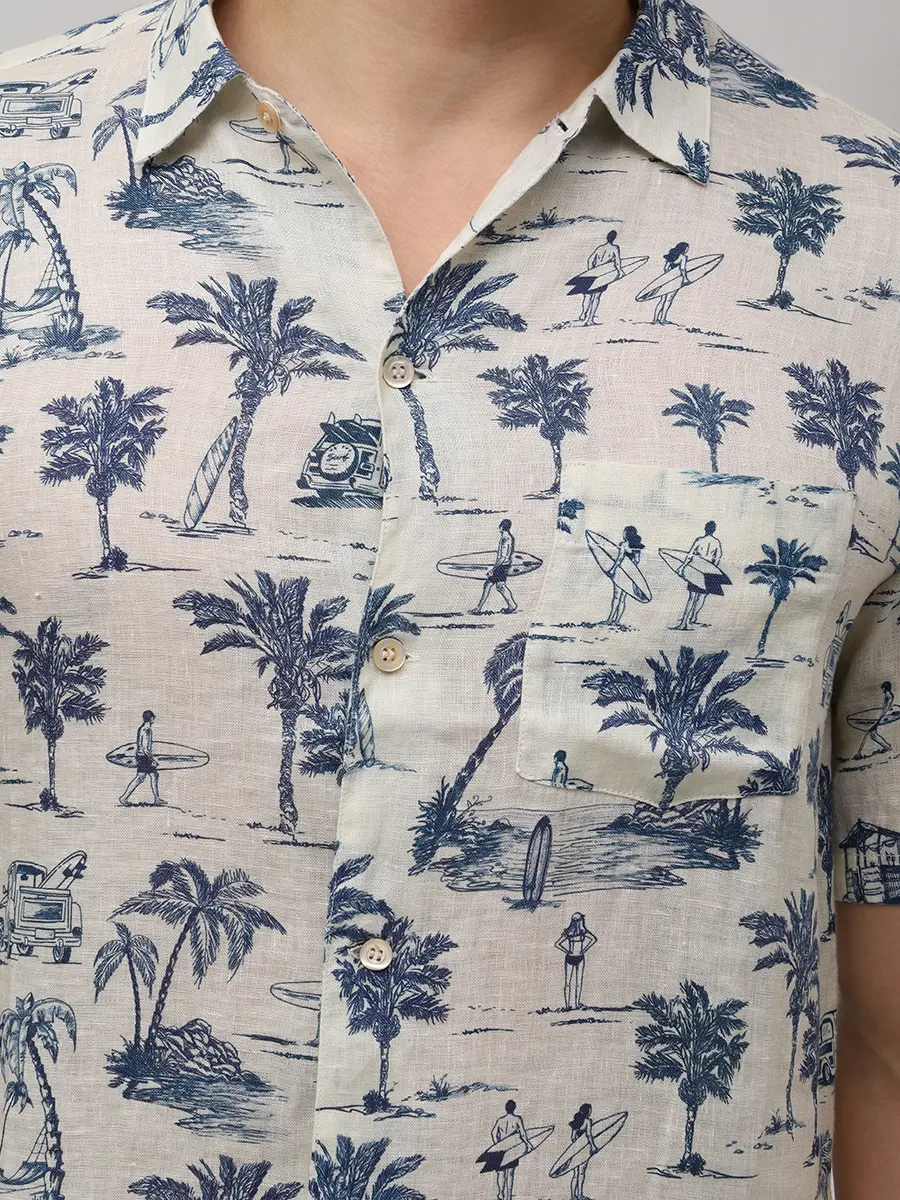 Рубашка Regular Fit льняная