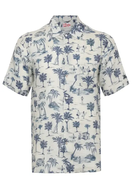 Рубашка Regular Fit льняная MC2 SAINT BARTH