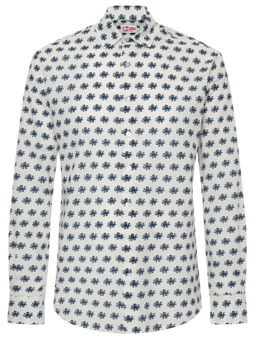 Рубашка Slim Fit хлопковая MC2 SAINT BARTH