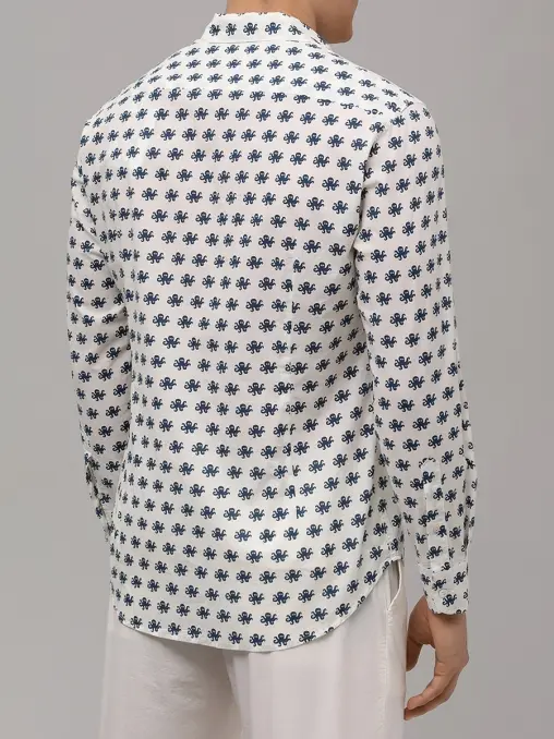 Рубашка Slim Fit хлопковая MC2 SAINT BARTH