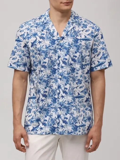 Рубашка Regular Fit хлопковая MC2 SAINT BARTH