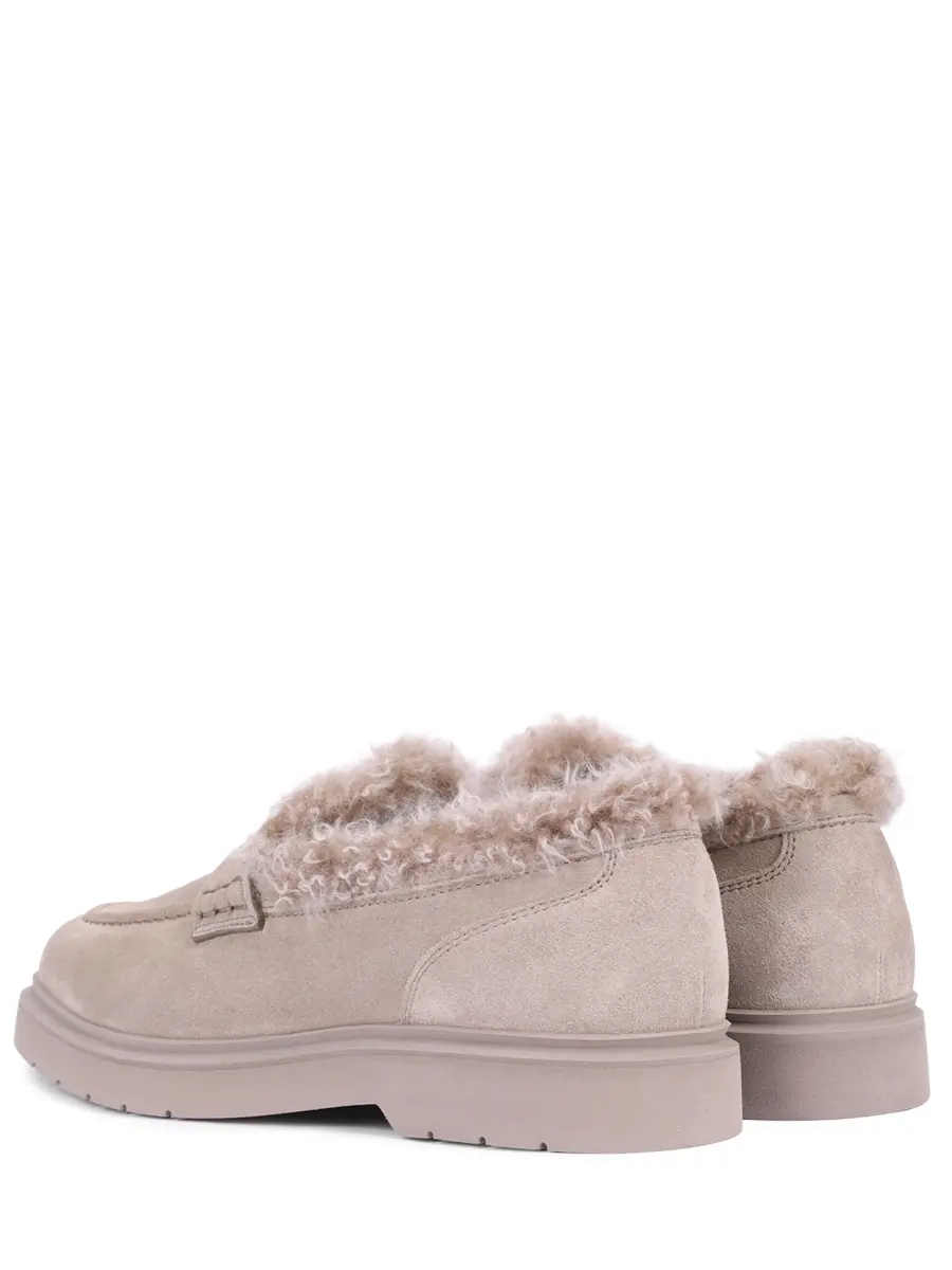 Лоферы замшевые на меху