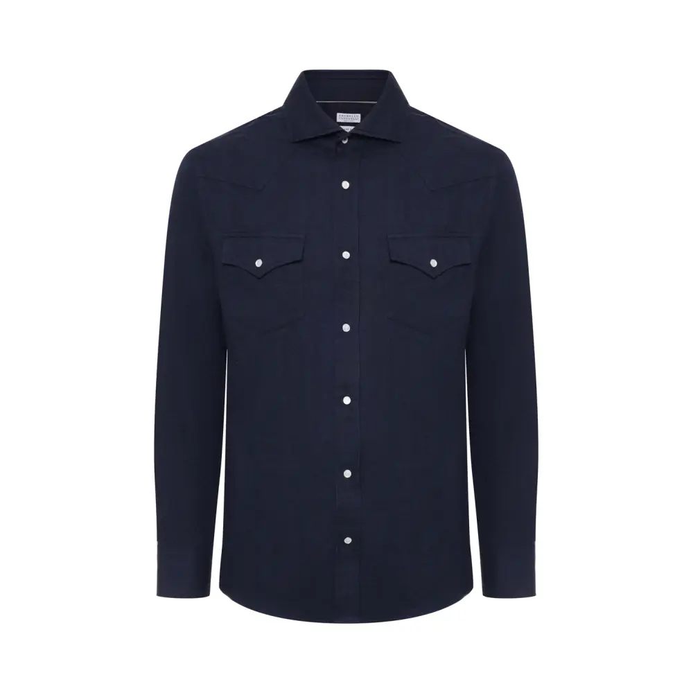 Рубашка Regular Fit из хлопка и лиоцелла