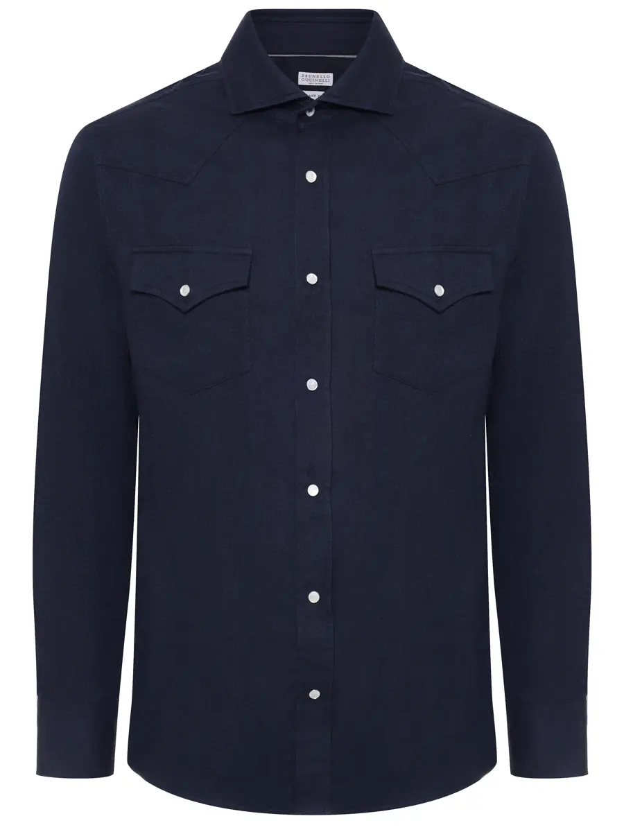 Рубашка Regular Fit из хлопка и лиоцелла