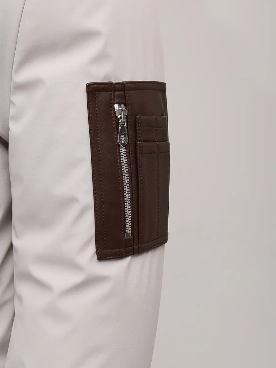 Пуховик однотонный