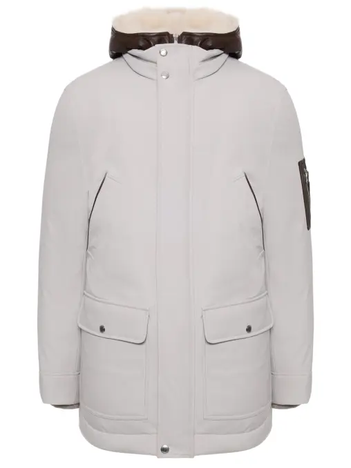 Пуховик однотонный BRUNELLO CUCINELLI