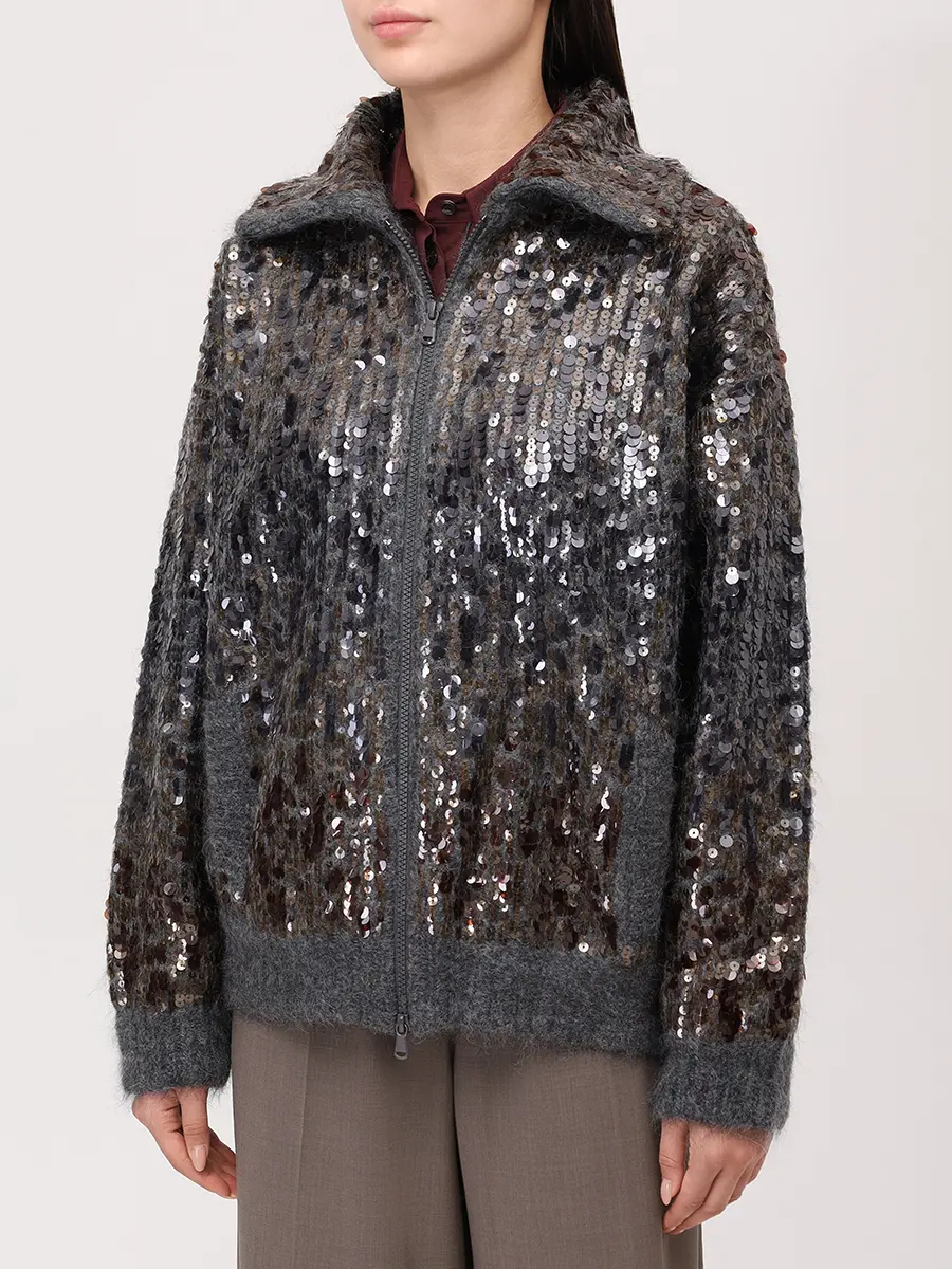 Кардиган с пайетками