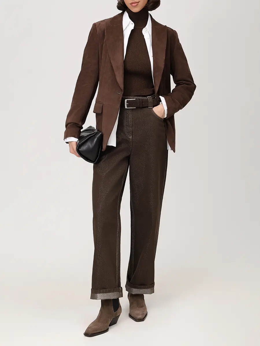 Пиджак замшевый